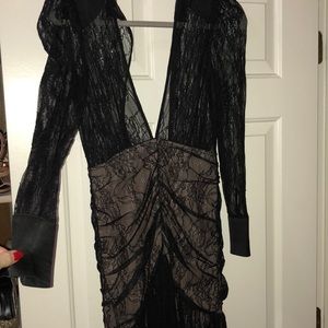 House of cb black lace dress